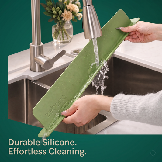 Faucet Splash Guard with Storage Tray